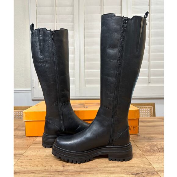 Miz Mooz Womens Loren Knee High Zip Up Black Boots Leather Sz 5.5/6 US 36 EU NIB - Picture 10 of 16